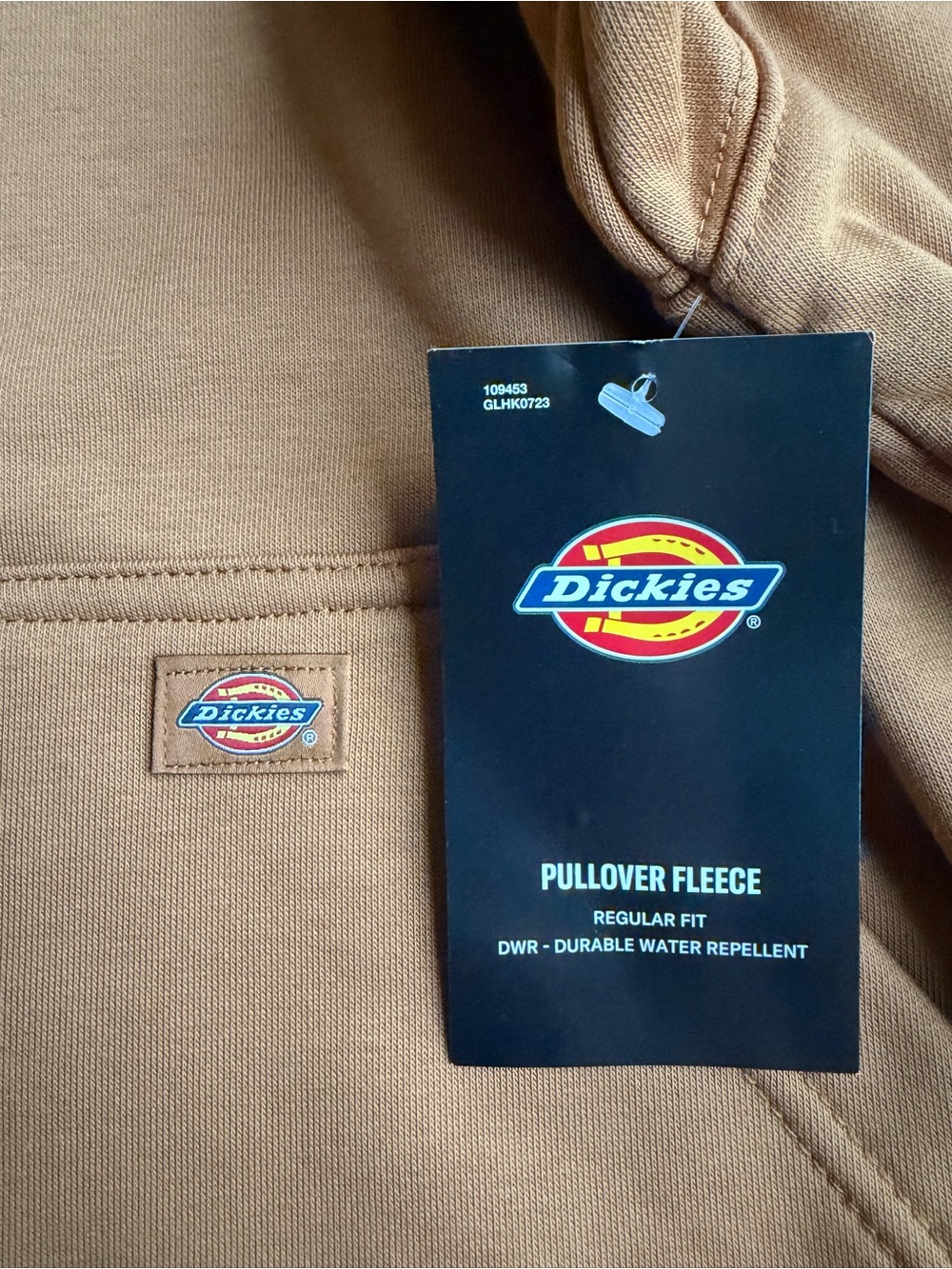 Dickies Men’s Large Pullover Fleece Hoodie Brown Duck DWR Workwear - Picture 11 of 16